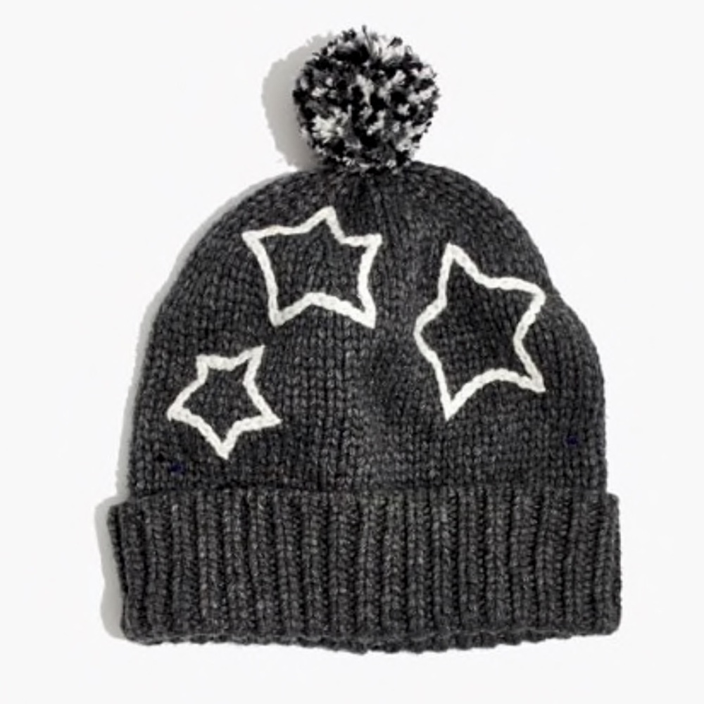 Madewell Knit Star Pom-Pom Hat